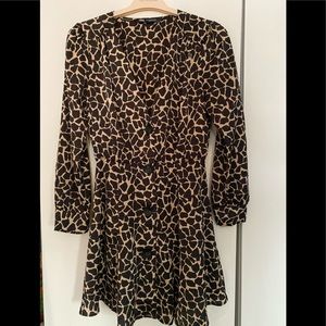 ZARA XS Giraffe/Animal Print Dress